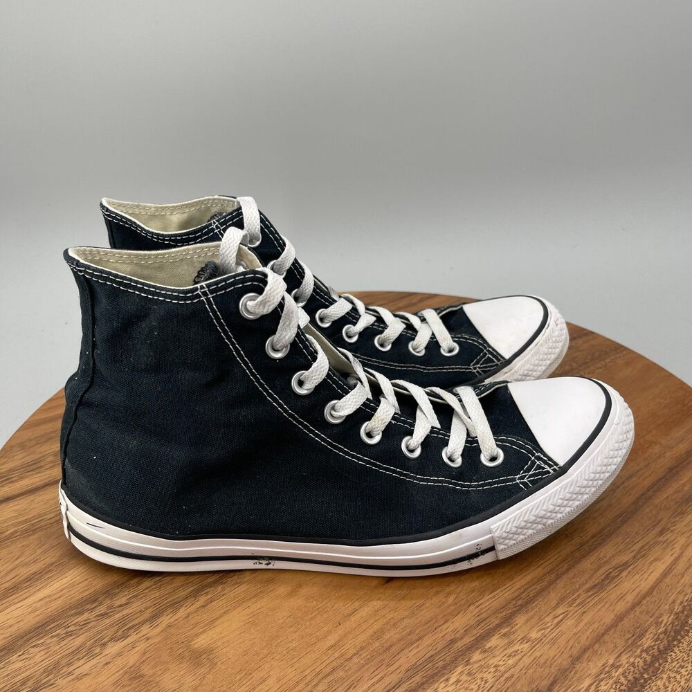 Converse Black and White High-Top Canvas Sneakers